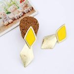 Buy Crunchy Fashion Yellow Drop earrings - Purplle