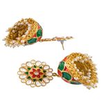 Buy Crunchy Fashion Gold-Plated Meenakari Work Multicolor Earrings Set RAE1310 - Purplle