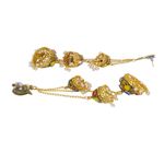 Buy Crunchy Fashion Gold plated Peacock Three Long Hanging Jhumka Earrings RAE0999 - Purplle