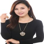 Buy Crunchy Fashion Hollow Gold Pendant Necklace - Purplle