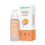 Buy Mamaearth Glow Serum Foundation with Vitamin C & Turmeric For 12 Hour Long Stay & 2X Instant Glow - 30ml | Ivory glow - Purplle