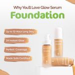 Buy Mamaearth Glow Serum Foundation with Vitamin C & Turmeric For 12 Hour Long Stay & 2X Instant Glow - 30ml | Ivory glow - Purplle