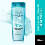 Buy L'Oreal Paris Purifying and Hydrating Shampoo, Rebalancing & Hydrating, For Oily Roots & Dry Ends, Extraordinary Clay, 180 ml - Purplle