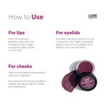 Buy Love Earth Lip Tint & Cheek Tint Multipot - Pink From Inside With Jojoba Oils & Vitamin E For Lips, Eyelids And Cheeks, Creamy Matte - Purple - 8 gm - Purplle