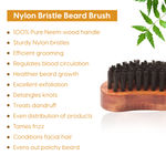 Buy Matra Professional Nylon Bristle Beard Brush for Men with Neem wood | Pocket Size Beard Brush for Beard Growth & Beard Styling Pack of 2 - Purplle
