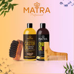 Buy Matra Professional Nylon Bristle Beard Brush for Men with Neem wood | Pocket Size Beard Brush for Beard Growth & Beard Styling Pack of 2 - Purplle