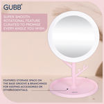 Buy GUBB 360° Vanity Mirror with Storage Tray & Branch, Rotating Table Mirror - Pink - Purplle