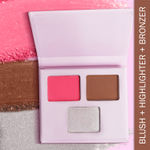 Buy NY Bae Face Palette - 01 (6 g) | Blush + Highlighter + Contour | 3 In 1 | Pink, Brown & Silver | Rich Colour | Multipurpose | Travel-Friendly - Purplle