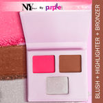Buy NY Bae Face Palette - 01 (6 g) | Blush + Highlighter + Contour | 3 In 1 | Pink, Brown & Silver | Rich Colour | Multipurpose | Travel-Friendly - Purplle