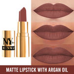 Buy NY Bae Argan Oil Infused Matte Lipstick Runway Range - Trends 4 (4.5 g) | Nude | Rich Colour | Full Coverage | Long lasting | Cruelty Free - Purplle