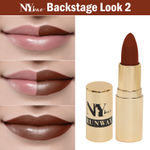 Buy NY Bae Argan Oil Infused Matte Lipstick Runway Range - Backstage Look 12 (4.5 g) | Purple | Rich Colour | Full Coverage | Long lasting | Cruelty Free - Purplle