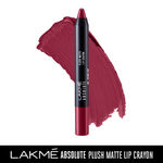 Buy Lakme Absolute Plush Matte Lip Crayon 103 Cherry Pop (2.8 gm) - Purplle