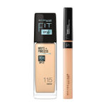 Buy Maybelline New York Perfect FIT ME Flawless Matte Base Makeup Combo Conceal+Blend Duo Kit, Fit Me Foundation 115 (30ml)+Fit Me Concealer Shade 10 (6.8ml) - Purplle