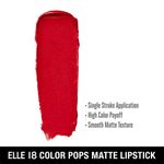 Buy Elle 18 Color Pop Matte Lip Color, R31, Crazy Red, 4.3 g - Purplle
