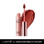 Buy Lakme 9 To 5 Weightless Matte Mousse Lip & Cheek Color - Brick Bloom (9 g) - Purplle