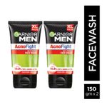 Buy Garnier Men Acno Fight Facewash - For Pimple And Acne Prone Skin, 150gm (Pack of 2) - Purplle