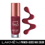 Buy Lakme 9to5 Primer + Gloss Nail Colour, Scarlet Blaze, 6 ml - Purplle