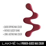 Buy Lakme 9to5 Primer + Gloss Nail Colour, Scarlet Blaze, 6 ml - Purplle