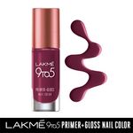 Buy Lakme 9to5 Primer + Gloss Nail Colour, Desert Rose, 6 ml - Purplle