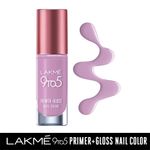 Buy Lakme 9to5 Primer + Gloss Nail Colour, Lavender Breeze, 6 ml - Purplle