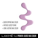Buy Lakme 9to5 Primer + Gloss Nail Colour, Lavender Breeze, 6 ml - Purplle