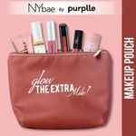 Buy NY Bae Makeup Pouch | Travel Friendly | Multi Purpose Bag | Spacious - Rust - Purplle