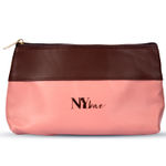 Buy NY Bae Twin Hues Makeup Pouch | Makeup Bag | Dual Tone | Brown & Pink | Multi Purpose | Travel Friendly - Rosewood 01 - Purplle