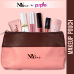 Buy NY Bae Twin Hues Makeup Pouch | Makeup Bag | Dual Tone | Brown & Pink | Multi Purpose | Travel Friendly - Rosewood 01 - Purplle