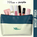 Buy NY Bae Twin Hues Makeup Pouch | Makeup Bag | Dual Tone | Green & Blue | Multi Purpose | Travel Friendly - Earthy 03 - Purplle