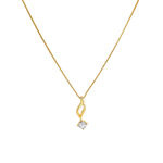 Buy Estele Gold Plated Solitaire Necklace Set with Crystals for Women - Purplle