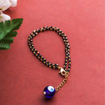 Buy Estele Gold Plated Splendid Evil Eye Black Beads Mangalsutra Bracelet for Women - Purplle