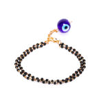Buy Estele Gold Plated Splendid Evil Eye Black Beads Mangalsutra Bracelet for Women - Purplle