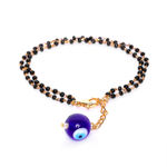Buy Estele Gold Plated Splendid Evil Eye Black Beads Mangalsutra Bracelet for Women - Purplle