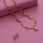 Buy Estele Gold Plated CZ Star wave Designer Necklace Set for Women - Purplle
