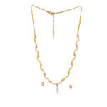Buy Estele Gold Plated CZ Star wave Designer Necklace Set for Women - Purplle