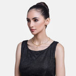 Buy Estele Gold Plated CZ Star wave Designer Necklace Set for Women - Purplle
