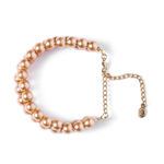 Buy Estele Gold Plated Creamy Double Line Pearl Bracelet for Women - Purplle