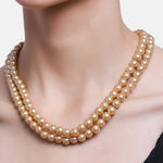 Buy Estele Gold Plated Eye Catching Pearl Necklace for Women - Purplle