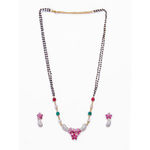Buy Estele Gold Plated CZ Flower Designer Mangalsutra Necklace Set for Women - Purplle