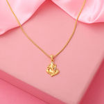 Buy Estele Gold Plated Lord Ganesh Pendant Chain with Crystal for Women - Purplle
