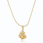 Buy Estele Gold Plated Lord Ganesh Pendant Chain with Crystal for Women - Purplle