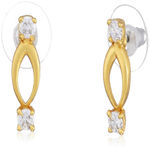 Buy Estele Gold Plated CZ Oval Halo Necklace Set for Women - Purplle