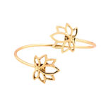 Buy Estele Gold Plated Antique Lotus Designer Bracelet for Women - Purplle