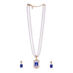 Buy Estele Gold Plated Sophisticated Pearl Jewellery Set with Amethyst Stone for Women - Purplle