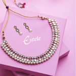 Buy Estele Gold Plated Traditional Alluring Kundan Jewellery Set for Women - Purplle