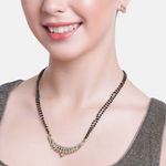 Buy Estele Gold Plated Streamlined Designer Mangalsutra Necklace Set for Women - Purplle