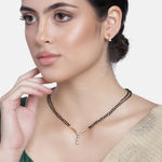 Buy Estele Gold Plated Facile Mangalsutra Necklace Set for Women - Purplle