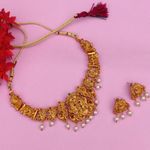Buy Estele Gold Plated Lakshmi Ji Nakshi Temple Necklace Set with Crystals & Pearls for Women - Purplle