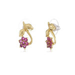 Buy Estele Gold Plated CZ Floral Designer Necklace Set for Women - Purplle