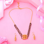 Buy Estele Gold Plated Triple Layer Bead Mangalsutra Necklace Set for Women - Purplle